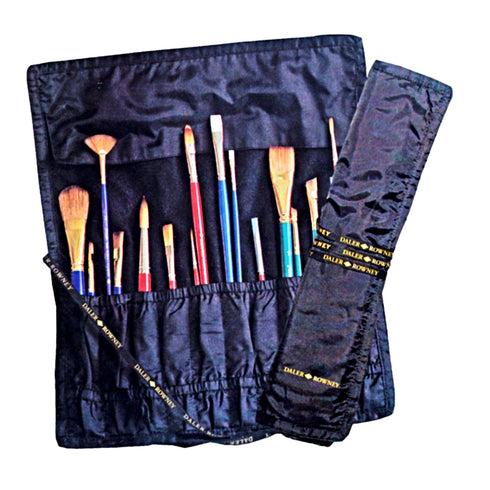 Daler Rowney Canvas Brush Roll | Portable Artist Organizer