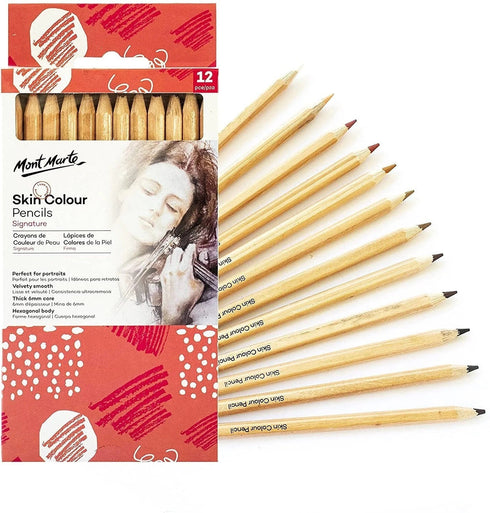 Mont Marte 12-pack skin tone colored pencils