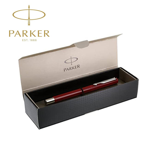 Parker Vector Red CT rollerball pen with chrome arrow clip
