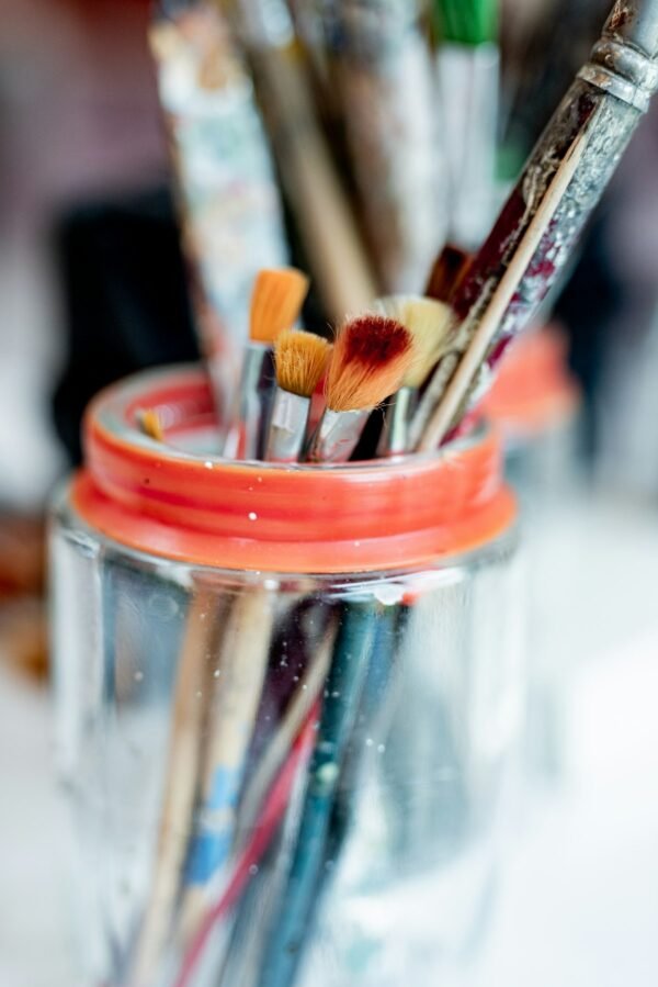 Large acrylic paint jar