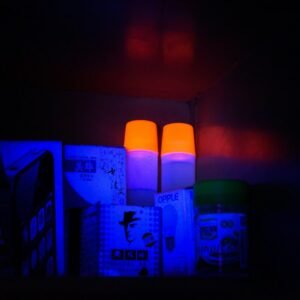 Fluorescent acrylic paint set