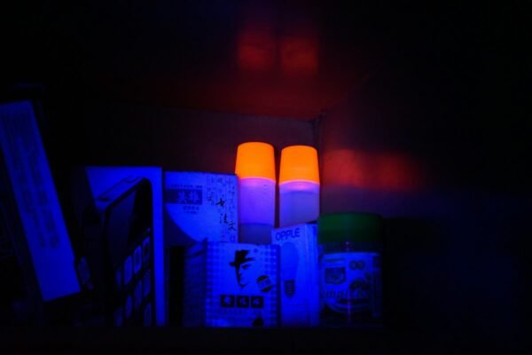 Fluorescent acrylic paint set