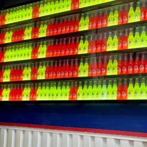 Fluorescent acrylic paint set