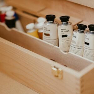 Oil paint wooden box set