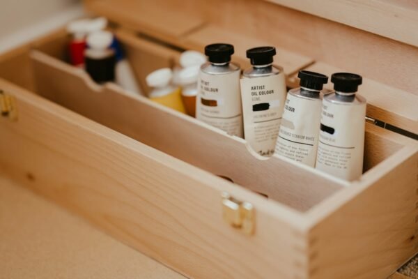 Oil paint wooden box set