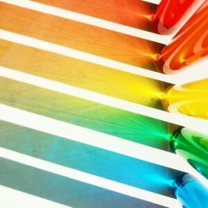 Colorful rainbow paint set