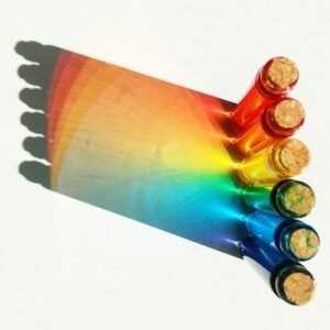 Colorful rainbow paint set